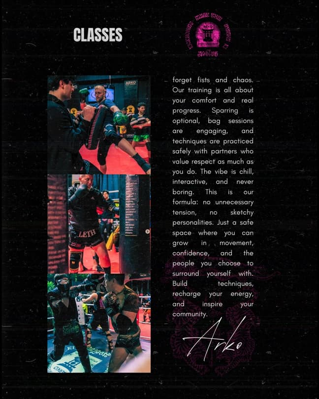 Kickboxing training